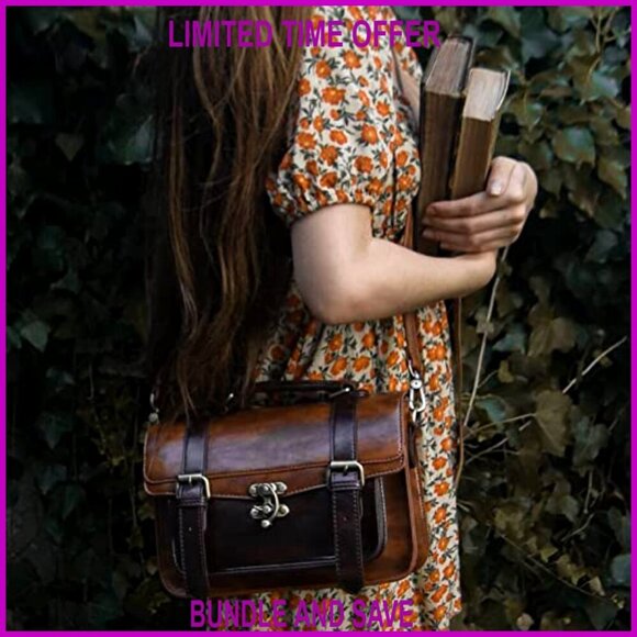 Vintage Satchel Purse ECOSUSI Women PU Leather Satchel Crossbody Messenger Bag Vintage Work College
